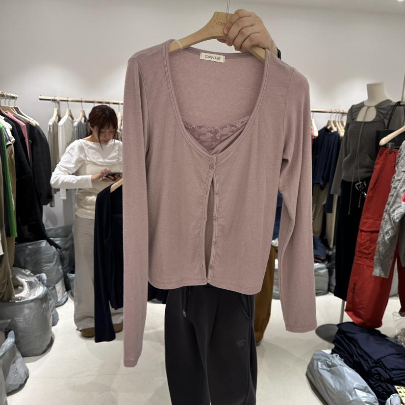 CONNAUGHT/DAILYJUD東大門代購女裝新款推薦開衫假兩件雙層開衫CONNAUGHT/DAILYJUD開衫