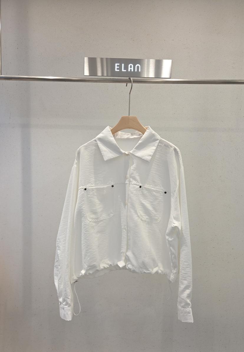 ELAN韓國直郵女士新款時尚人氣休閑真品熱賣襯衫蕾絲衫口袋ELAN襯衫/蕾絲衫