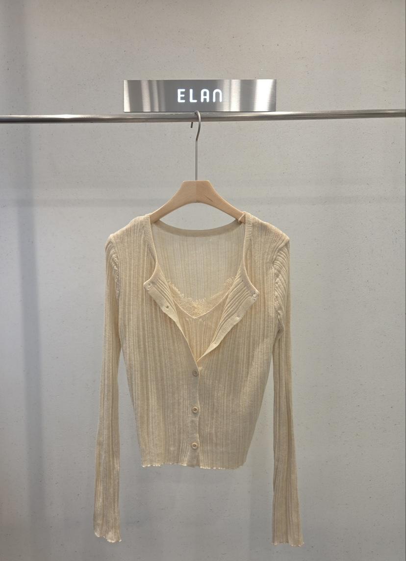ELAN韓國代購女裝新品推薦時尚熱賣真品人氣開衫蕾絲開衫ELAN開衫