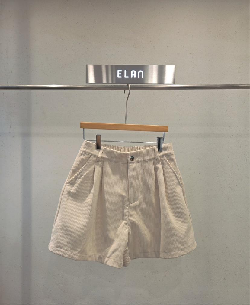 ELAN韓國代購女裝新款推薦人氣真品熱賣休閑時尚短褲燈芯絨ELAN短褲