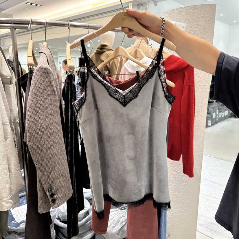 BLUEI-D/N SHARP韓國直郵女士新品休閑吊帶背心不含內搭Blue i-d/N SHARP吊帶/背心