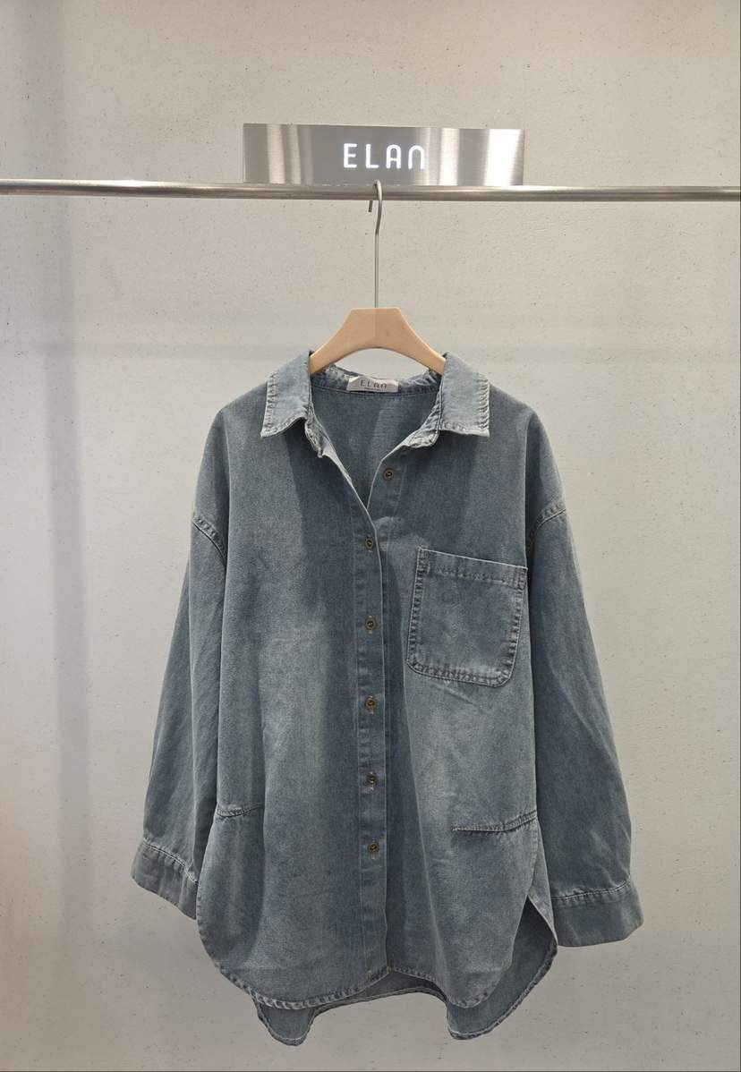 ELAN韓國直郵女裝新款時尚熱賣推薦真品人氣襯衫蕾絲衫水洗ELAN襯衫/蕾絲衫