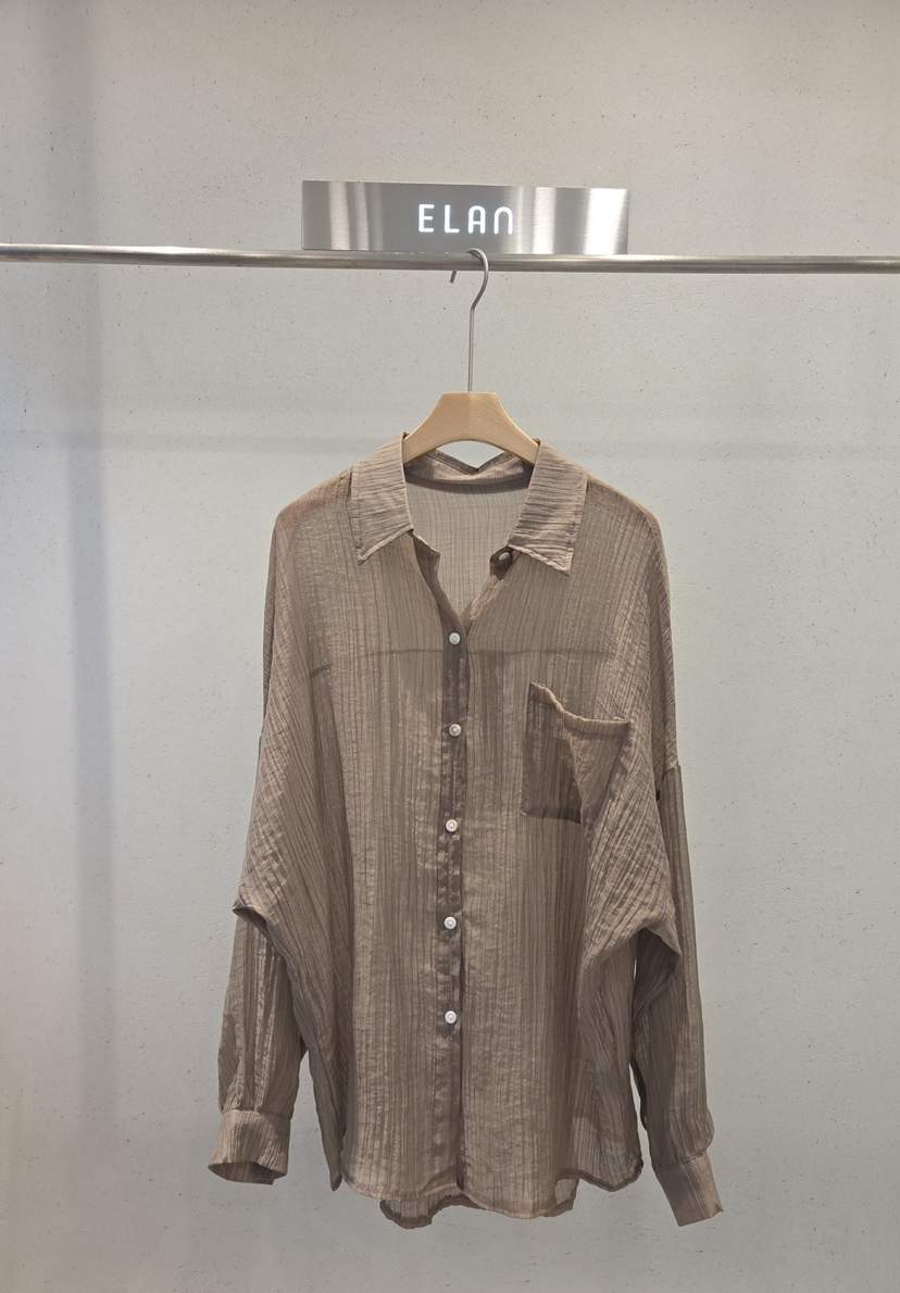 ELAN韓國直郵女裝新款真品人氣熱賣推薦時尚襯衫蕾絲衫褶皺ELAN襯衫/蕾絲衫
