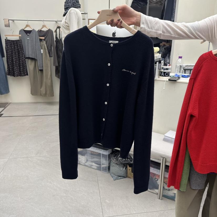 I MFACT韓國直郵女裝新款推薦真品人氣休閑時尚開衫刺繡I MFACT開衫