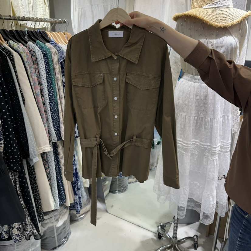 BIKINI東大門實拍女裝新款休閑真品熱賣推薦人氣夾克含腰帶BIKINI夾克