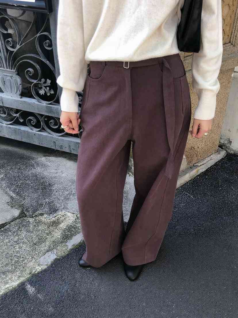 PAIR/RE STOC東大門實拍女裝新款時尚休閑休閑褲含腰帶PAIR/RE STOC休閑褲