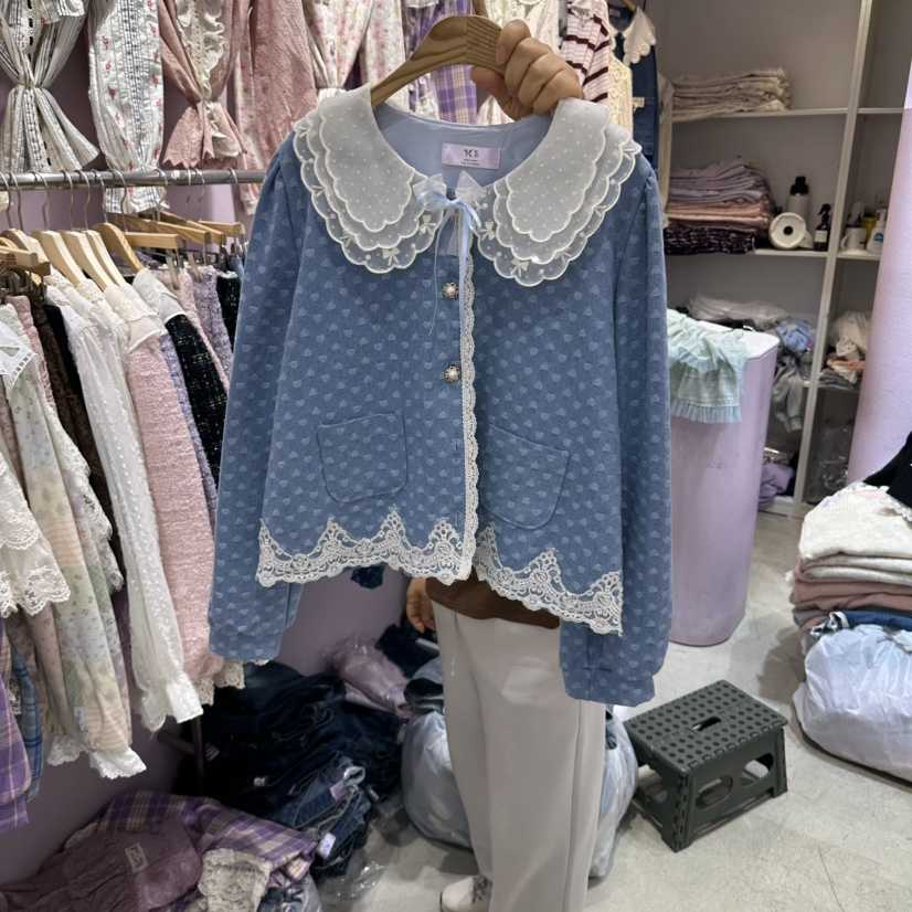 MS東大門實拍女士新款熱賣休閑真品時尚推薦人氣襯衫蕾絲衫MS襯衫/蕾絲衫