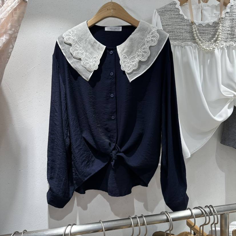 BELITA韓國代購女士新款推薦人氣熱賣時尚真品襯衫蕾絲衫BELITA襯衫/蕾絲衫