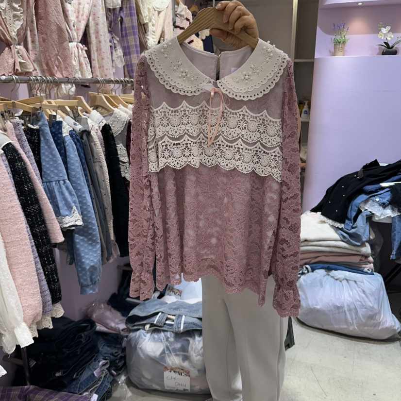 MS東大門代購女士新款休閑時尚推薦人氣熱賣真品襯衫蕾絲衫MS襯衫/蕾絲衫