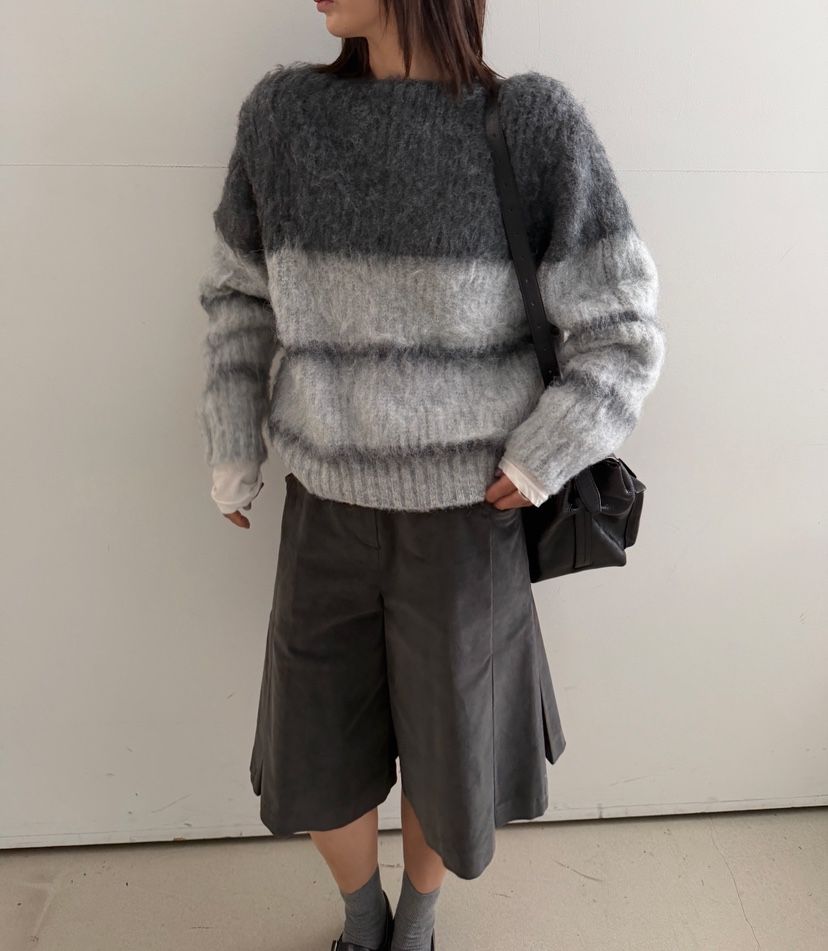 OLI EDIT東大門實拍女士新品熱賣休閑時尚真品職業毛衣條紋OLI EDIT毛衣