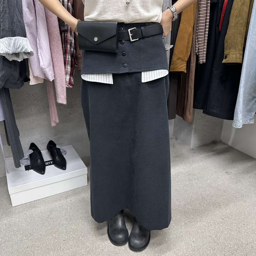 WEARABLE-L東大門代購女裝新款人氣熱賣真品長裙不含腰帶WEARABLE長裙