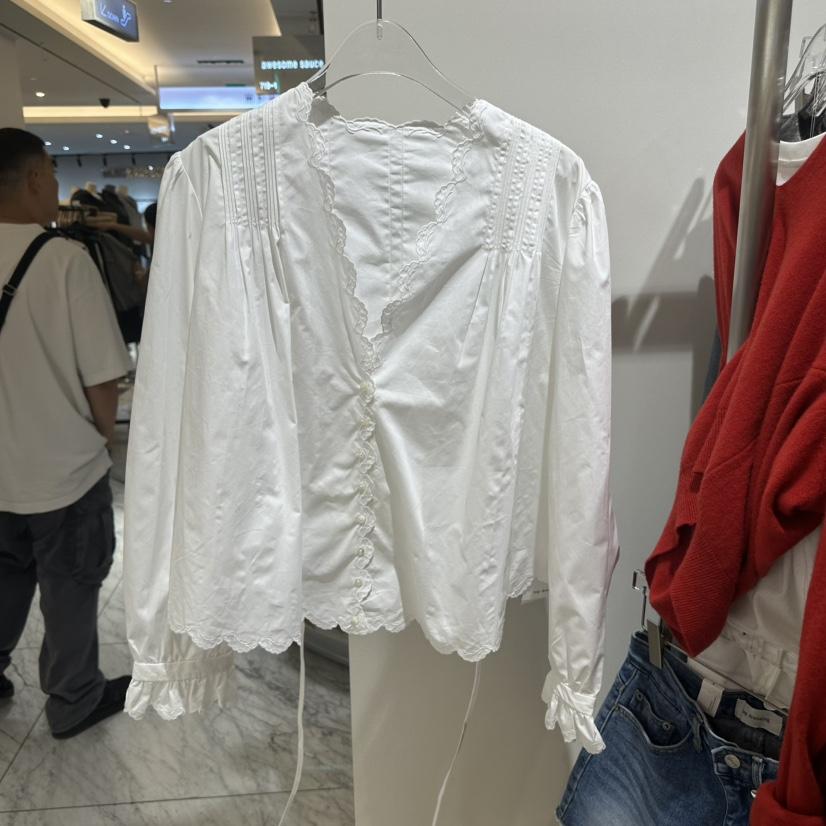 TOPDRESSING韓國代購女裝新款真品熱賣人氣休閑襯衫蕾絲衫TOPDRESSING襯衫/蕾絲衫