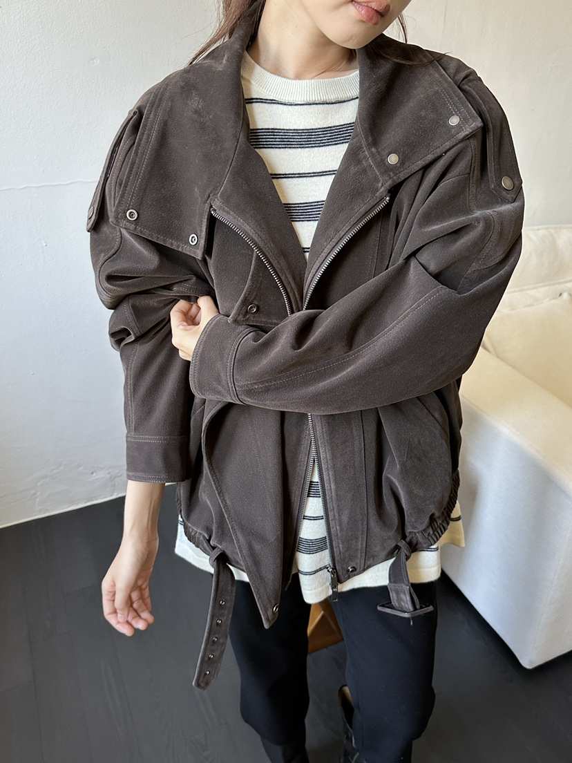 NDE韓國代購女裝新品時尚推薦熱賣休閑真品人氣夾克高領絨BOHEME_NDE夾克