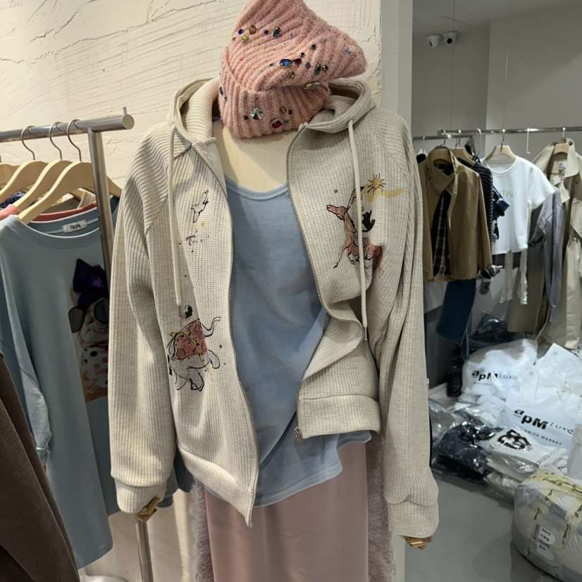 DE LINE東大門實拍女裝新品推薦真品休閑時尚人氣熱賣衛衣DE LINE衛衣