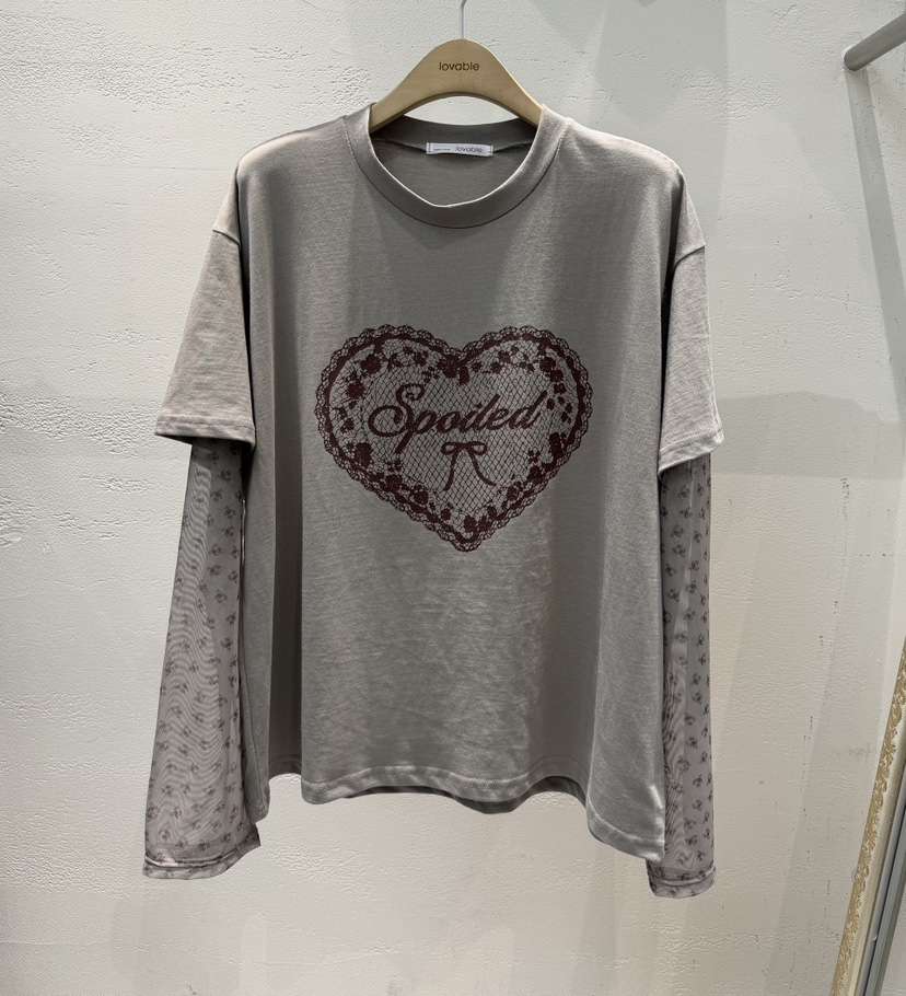 LOVABLE-L韓國直郵女裝新款推薦時尚真品人氣熱賣長袖T恤LOVABLE長袖T恤