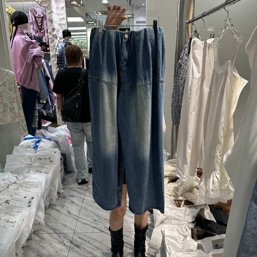 VIRKIN東大門實拍女裝新品熱賣人氣休閑時尚推薦牛仔褲束帶VIRKIN牛仔褲