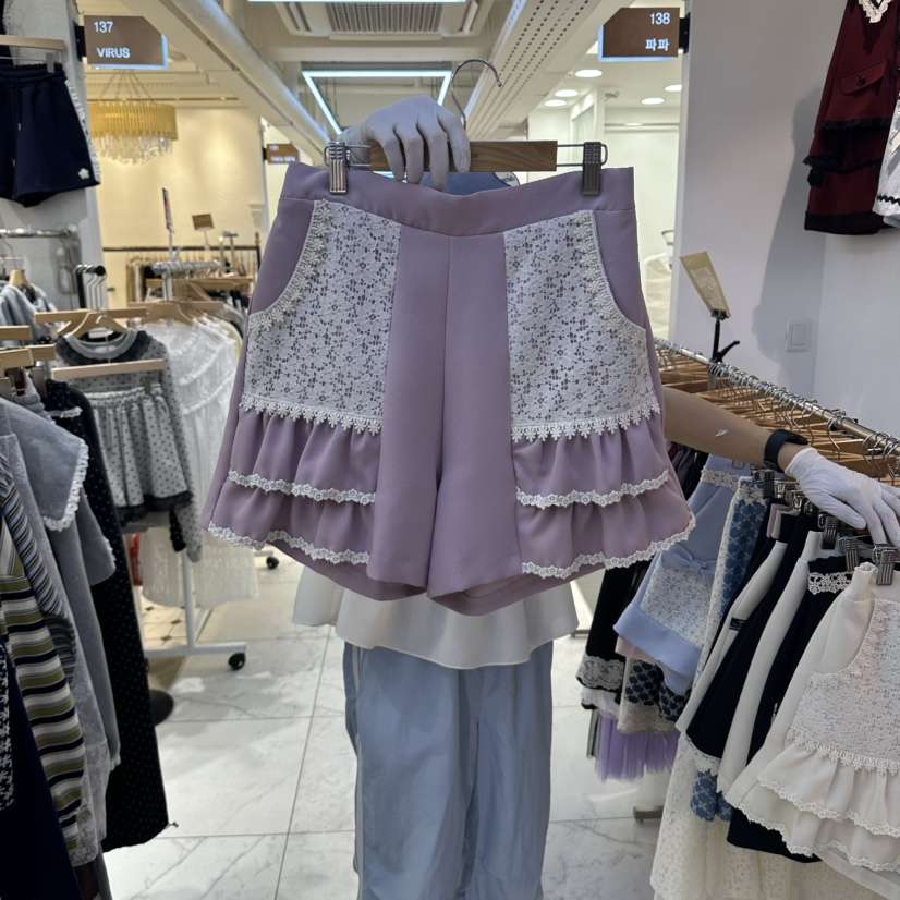 PAPA韓國直郵女士新品熱賣真品人氣休閑推薦時尚短褲Papaine/HALMADE短褲