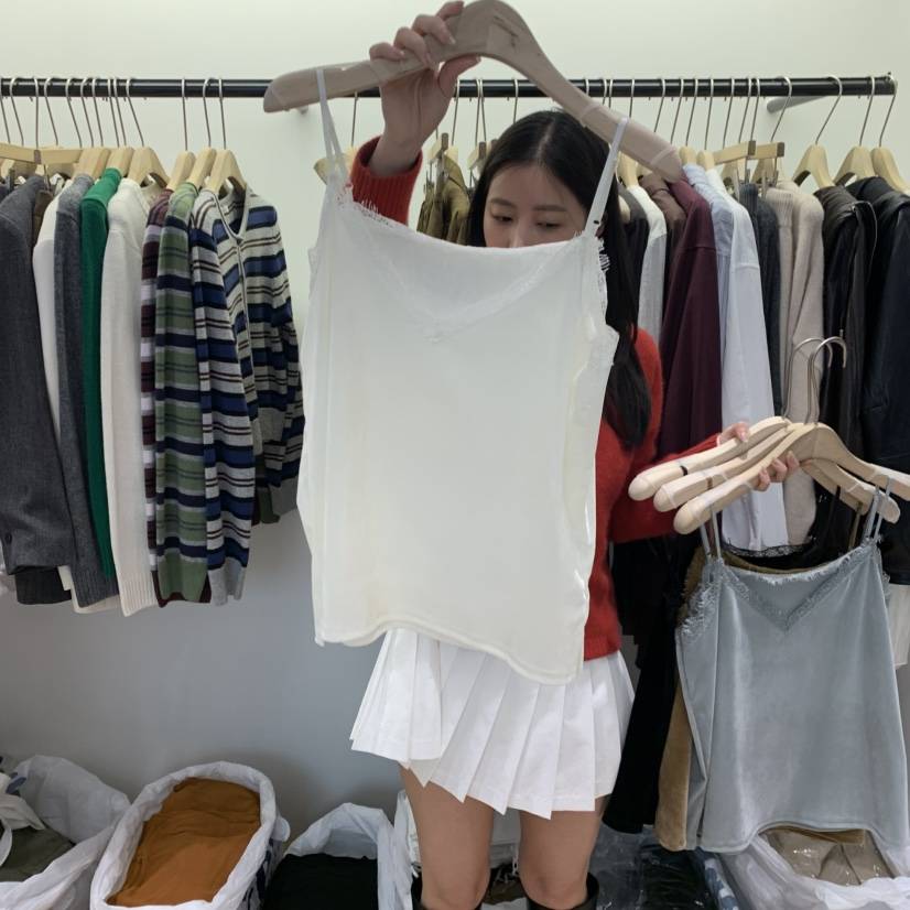 W AND J東大門實拍女士新品推薦熱賣真品休閑時尚吊帶背心WANDJ吊帶/背心
