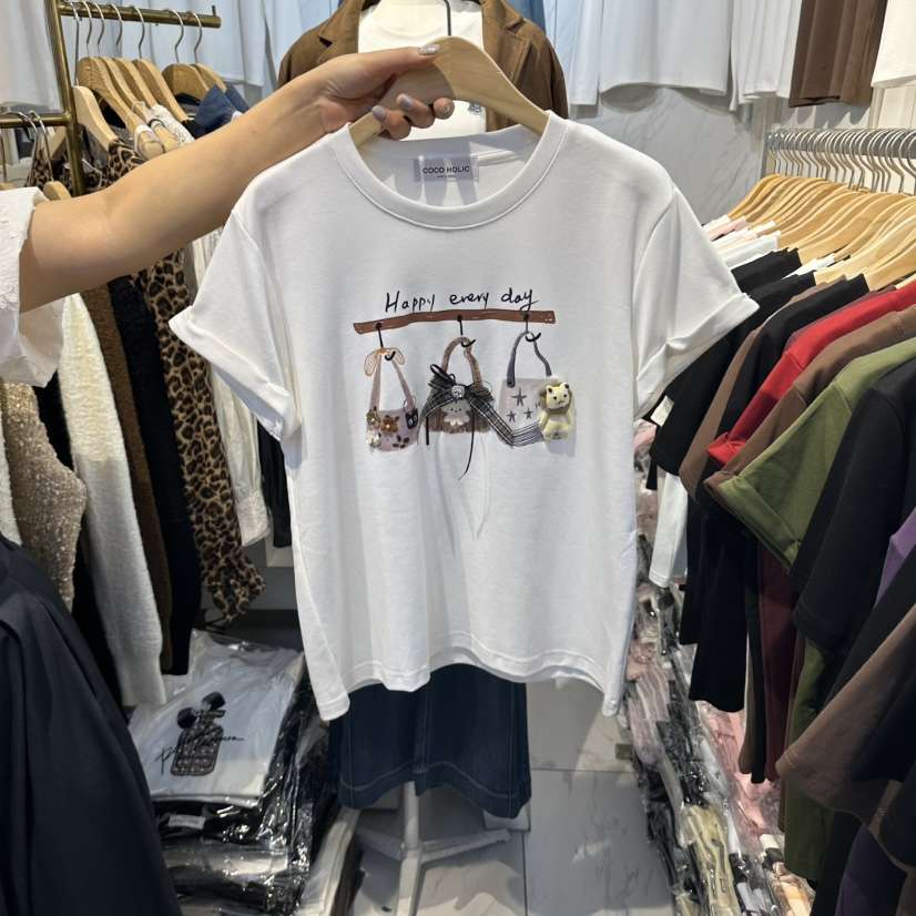 COCO HOLIC東大門直郵女裝新品推薦時尚熱賣真品休閑T恤COCO HOLICT恤