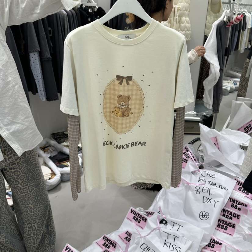 VINTAGE 888東大門實拍女士新品休閑時尚熱賣真品長袖T恤VINTAGE 888長袖T恤