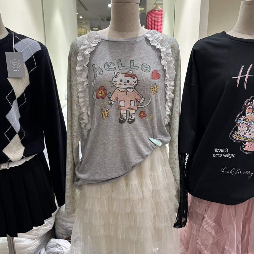 HANSUNGHYUN東大門實拍女士新款推薦時尚熱賣真品長袖T恤HANSUNGHYUN長袖T恤
