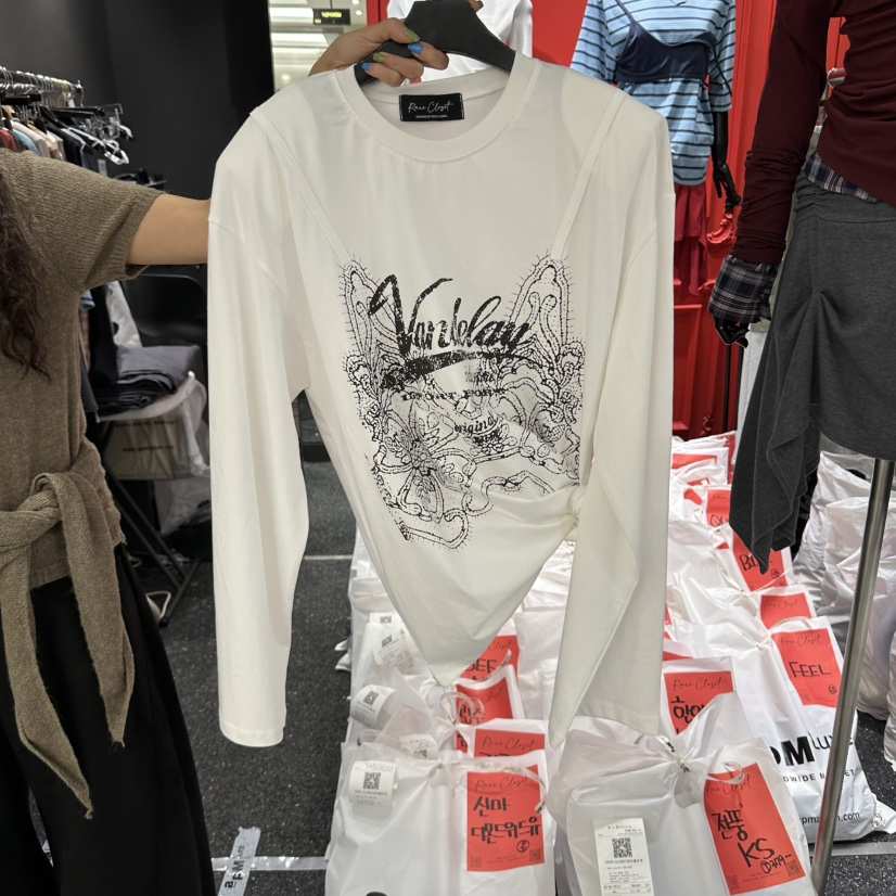 RARE CLOSET東大門直郵女士新品時尚推薦熱賣真品長袖T恤RARE CLOSET長袖T恤