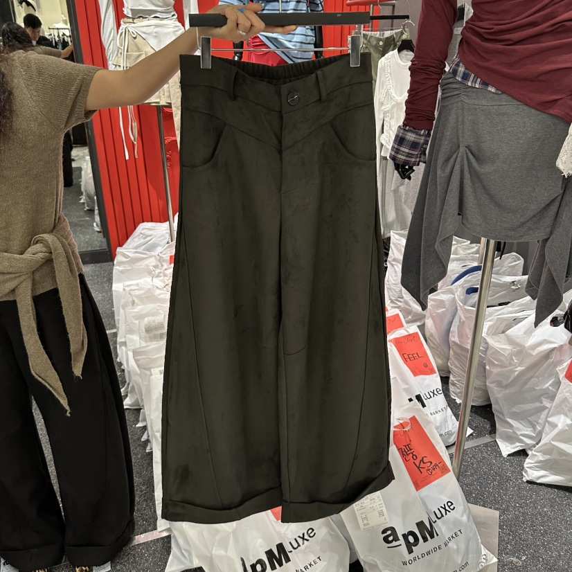 RARE CLOSET東大門實拍女士新款熱賣時尚人氣休閑褲麂皮RARE CLOSET休閑褲