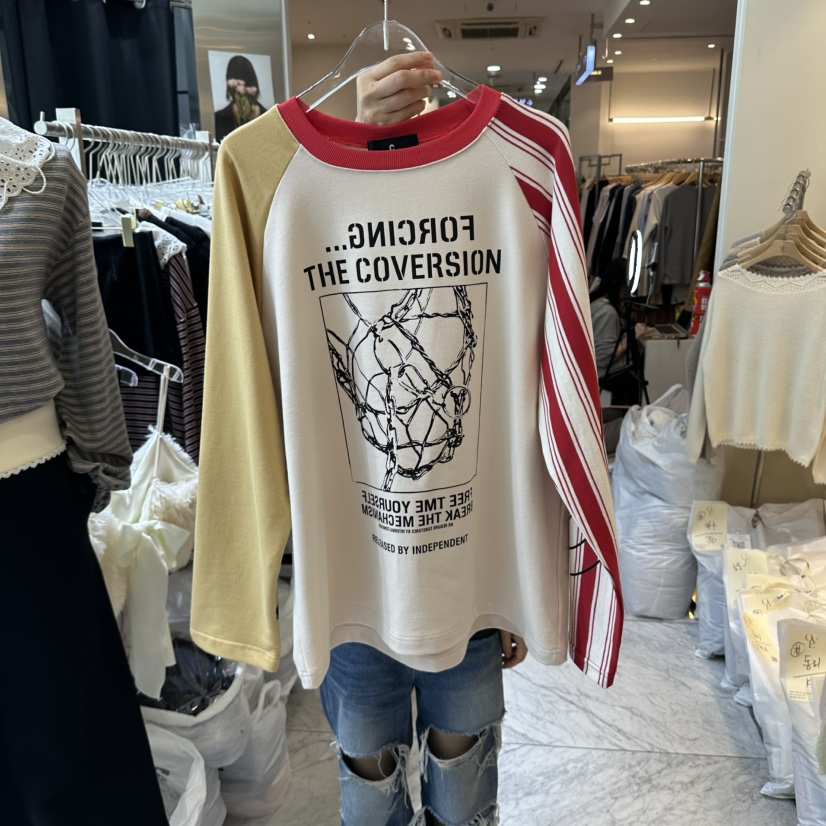 CHEAP-CHIC韓國直郵女士新款時尚推薦人氣熱賣休閑長袖T恤CHEAP-CHIC/CHARLES THE SECOND長袖T恤