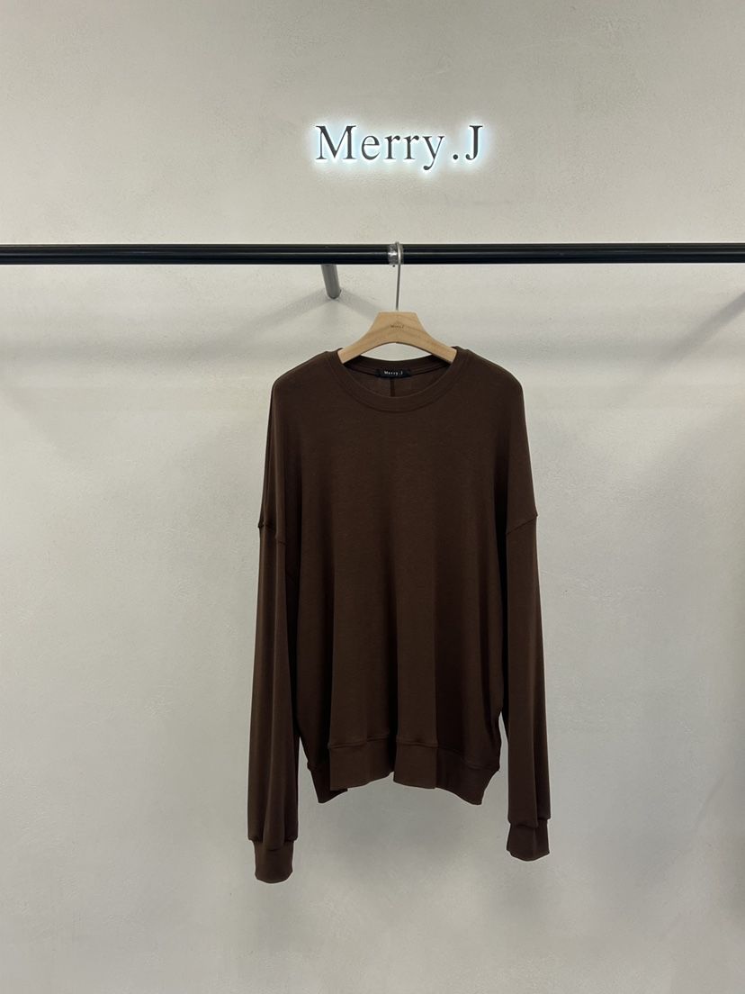 MERRY-J韓國直郵女士新品時尚推薦真品人氣長袖T恤柔軟寬松MERRY-J長袖T恤