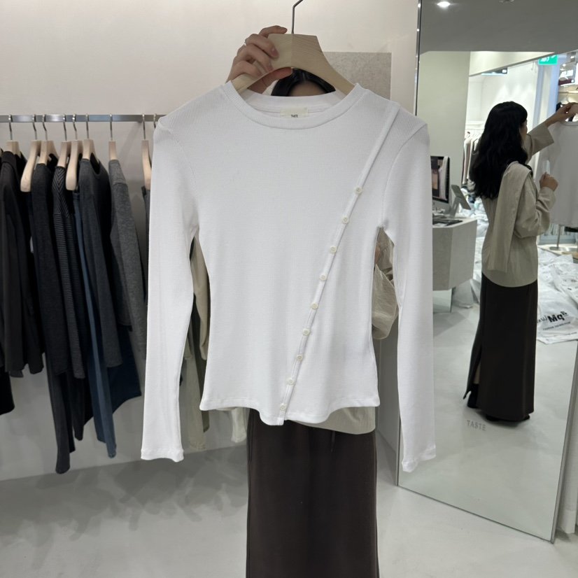 ONESTASTE韓國代購女裝新品推薦真品休閑熱賣時尚長袖T恤ONESTASTE長袖T恤