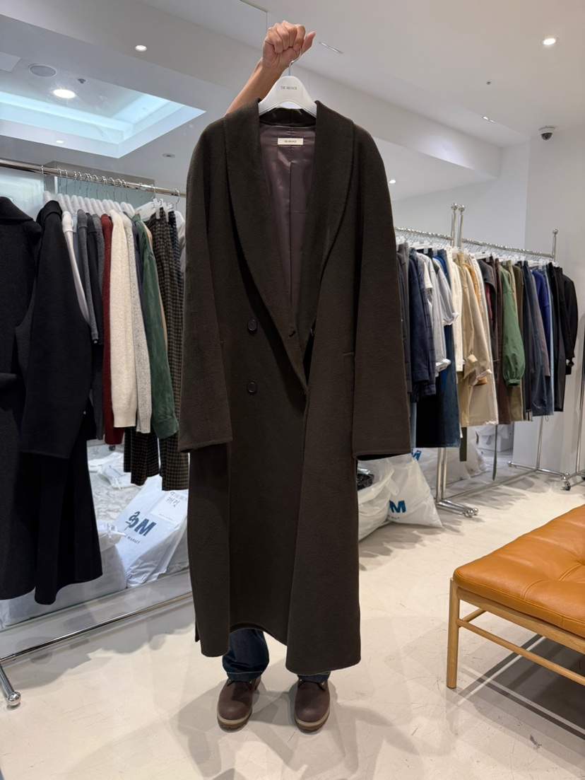 THE BRUNCH東大門直郵女裝新品時尚人氣休閑中長款大衣手工THE BRUNCH中長款大衣