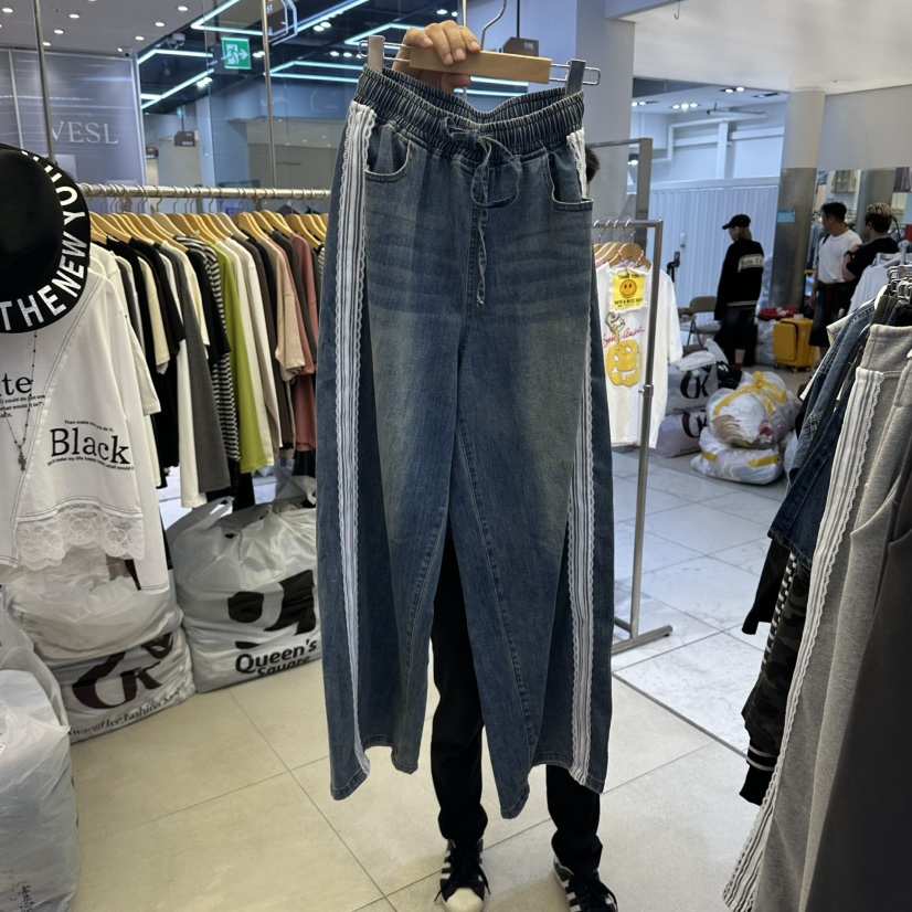 K STORY東大門代購女裝新款推薦時尚真品人氣牛仔褲蕾絲K STORY牛仔褲