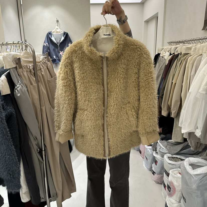 JUDYQUE韓國直郵女裝新品熱賣人氣休閑推薦短款大衣泰迪熊JUDYQUE短款大衣