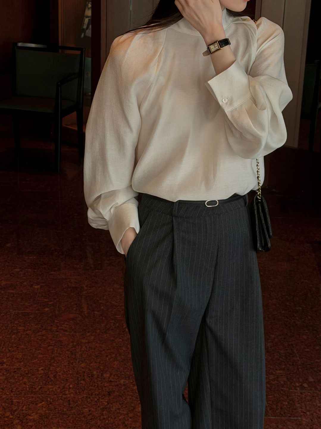 OSRO東大門代購女裝新款休閑真品時尚熱賣人氣襯衫蕾絲衫OSRO襯衫/蕾絲衫