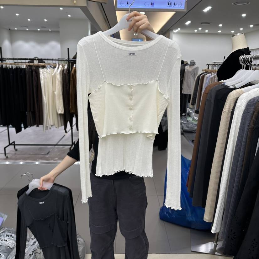 BENE韓國直郵女士新品時尚熱賣人氣休閑推薦真品長袖T恤SHOP BENE_Bene長袖T恤