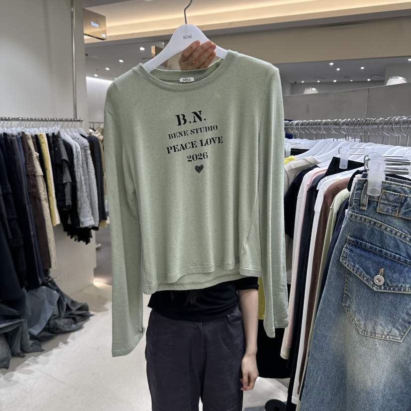 BENE東大門實拍女士新品真品休閑熱賣時尚推薦人氣長袖T恤SHOP BENE_Bene長袖T恤