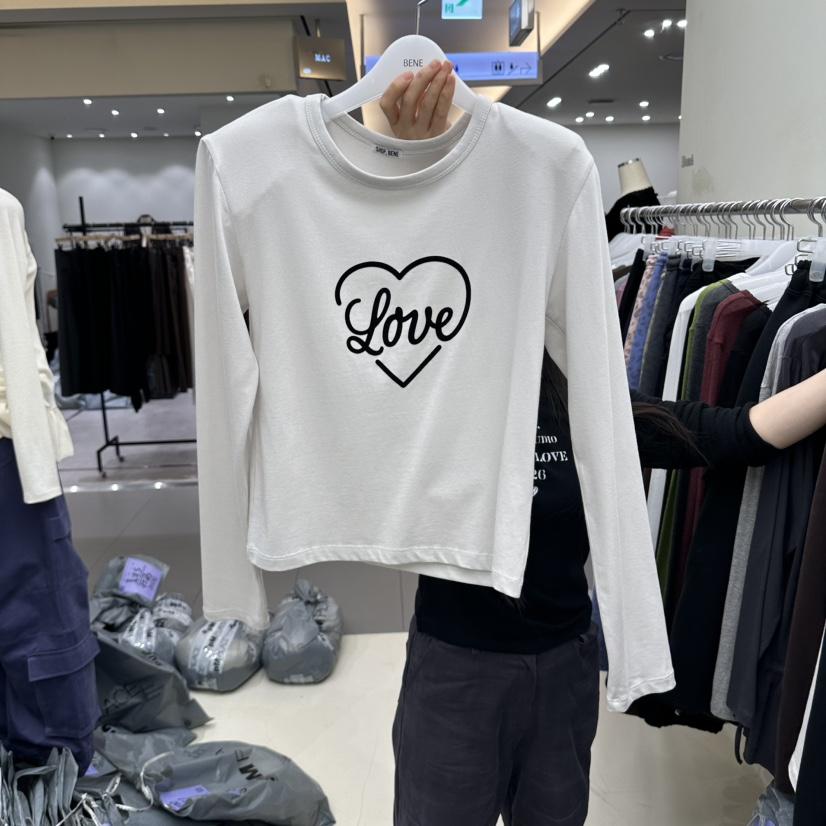 BENE韓國直郵女士新款真品休閑熱賣時尚推薦長袖T恤天鵝絨SHOP BENE_Bene長袖T恤