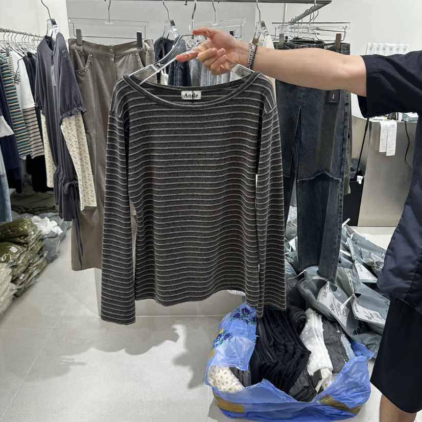 ANDE東大門實拍女士新品休閑真品推薦時尚熱賣人氣長袖T恤ANDE長袖T恤