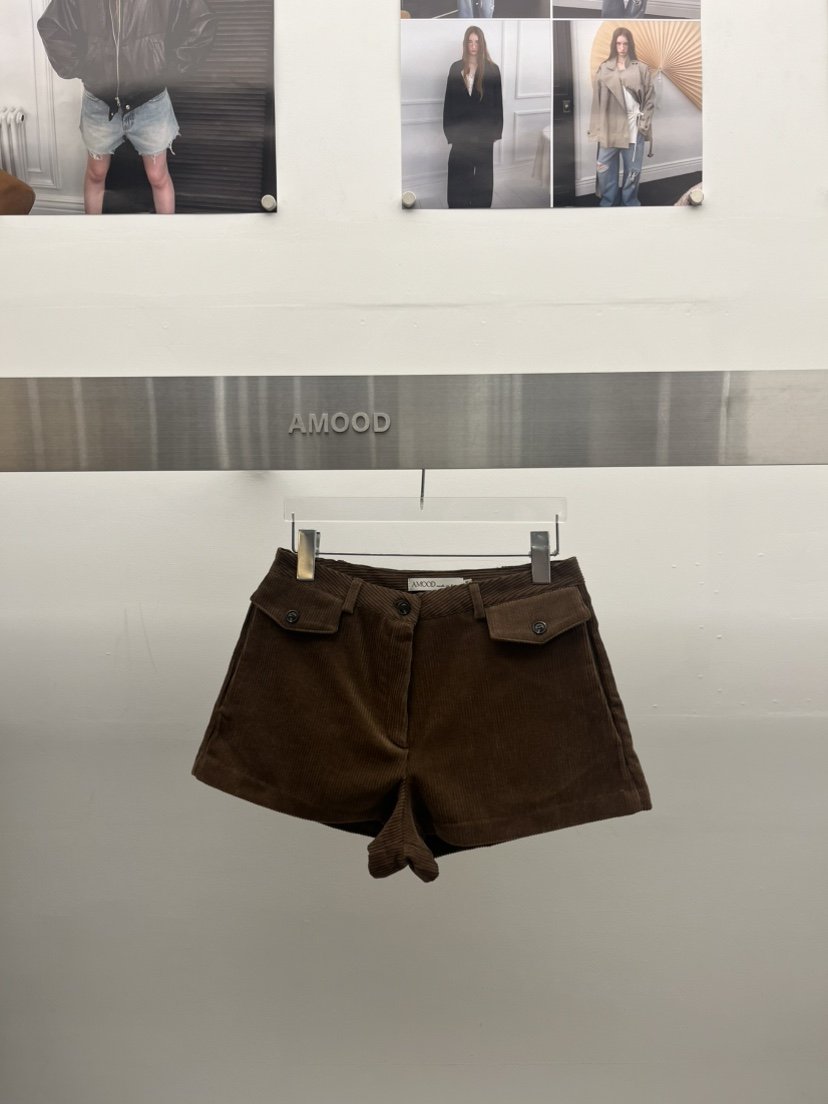 AMOOD東大門實拍女裝新品推薦真品熱賣休閑人氣短褲燈芯絨AMOOD短褲