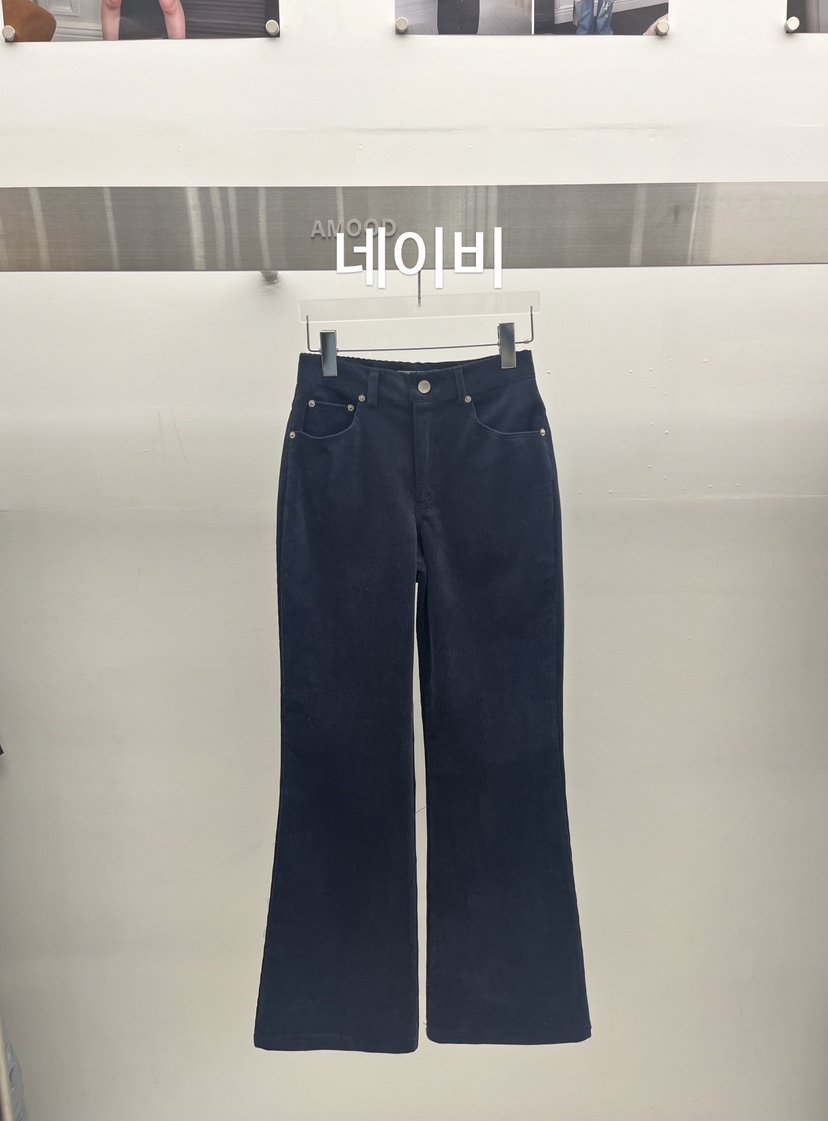 AMOOD東大門代購女士新品休閑推薦時尚牛仔褲喇叭褲燈芯絨AMOOD牛仔褲