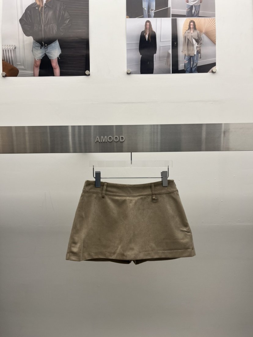 AMOOD東大門代購女士新品人氣推薦真品時尚休閑裙褲皮裙麂皮AMOOD裙褲