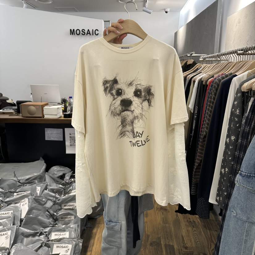 MOSAIC東大門代購女士新品人氣時尚休閑推薦真品熱賣長袖T恤MOSAIC長袖T恤