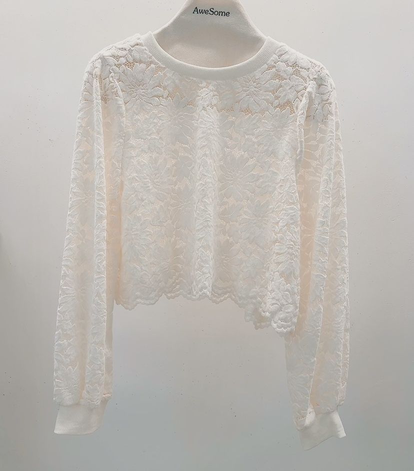 AWESOME東大門實拍女裝新品人氣熱賣真品襯衫蕾絲衫天鵝絨AWESOME襯衫/蕾絲衫