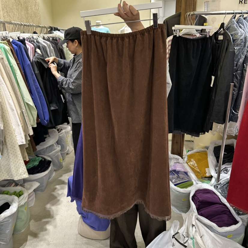 REFLAT東大門代購女士新款熱賣人氣真品時尚長裙皮裙麂皮REFLAT長裙