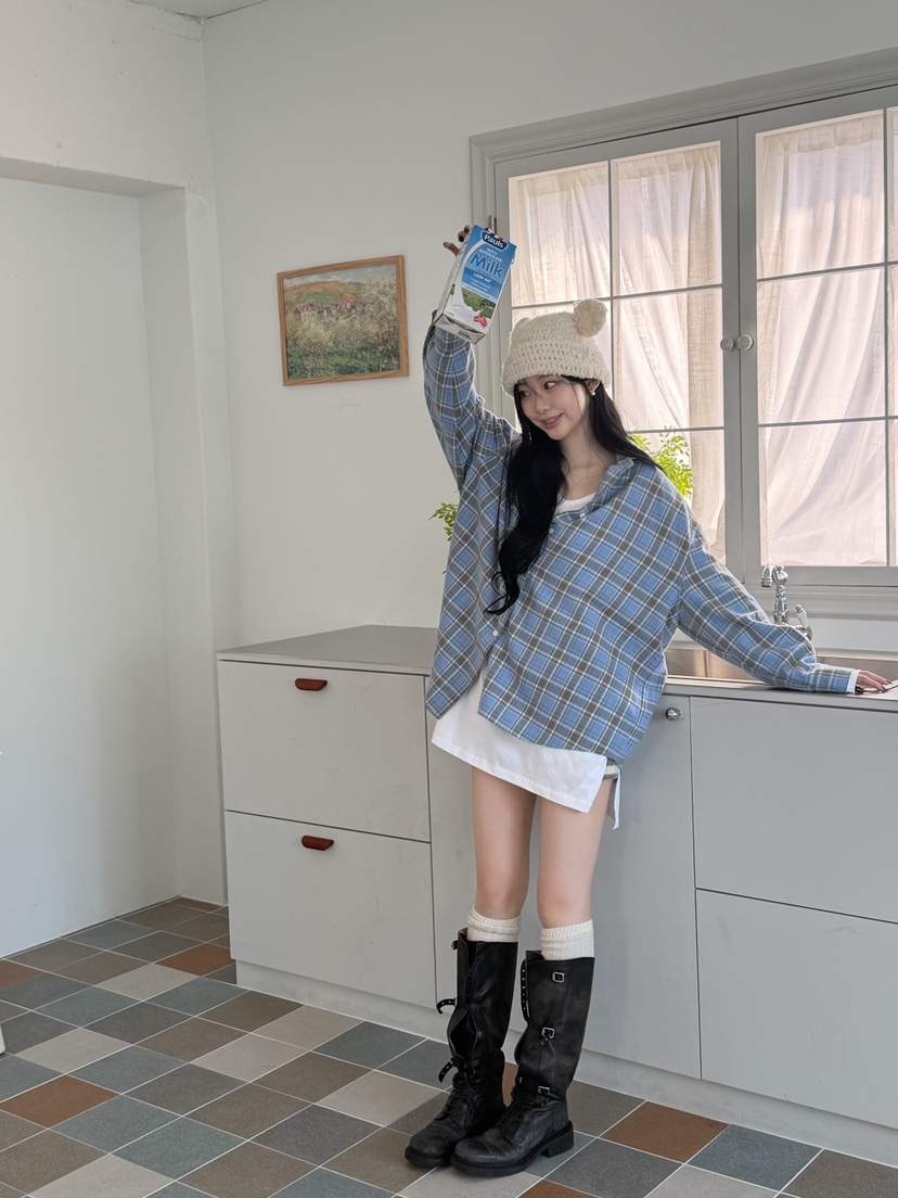 DE LINE東大門實拍女裝新品人氣推薦時尚襯衫蕾絲衫米奇DE LINE襯衫/蕾絲衫