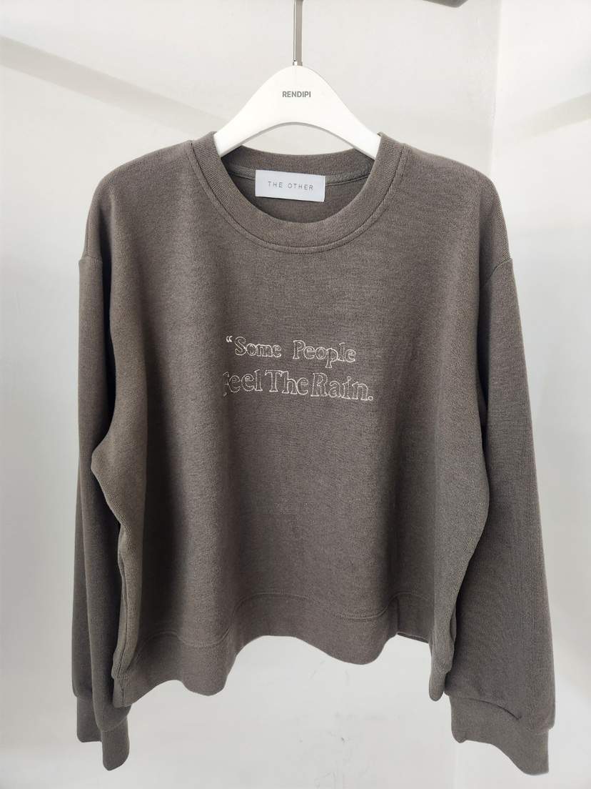 THE OTHER東大門實拍女士新款熱賣推薦衛衣字母刺繡拉絲THE OTHER衛衣