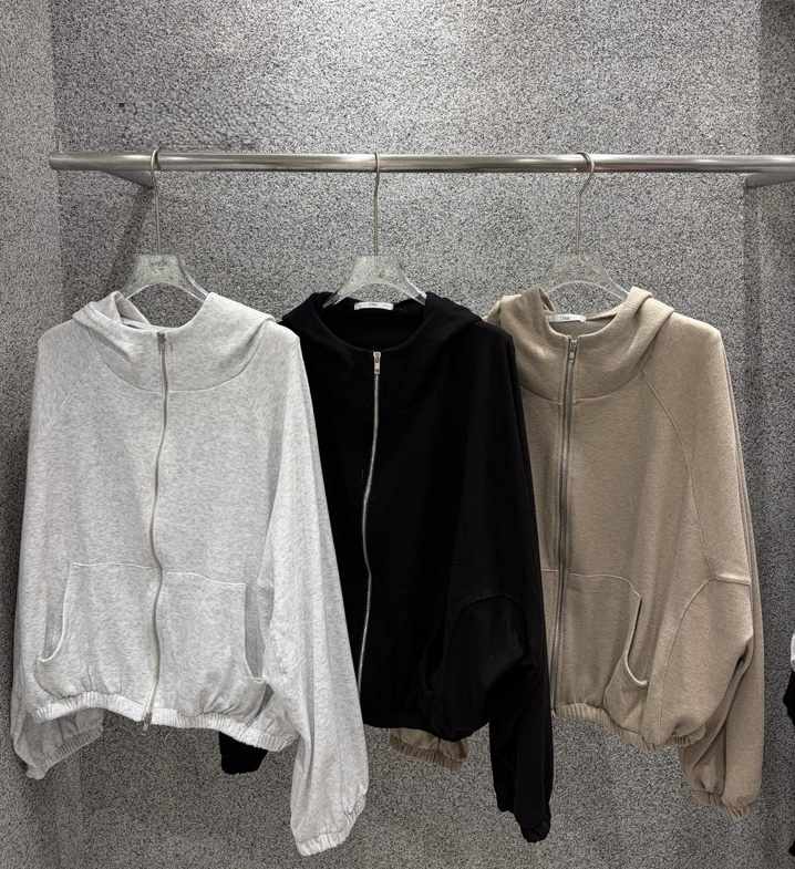 UNA/THE MAY東大門直郵女裝新品休閑推薦人氣衛衣拉鏈寬松THEMAY/UNA衛衣