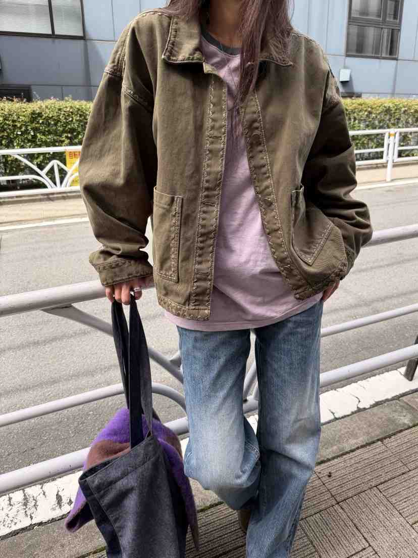 SUNDER MARKET東大門直郵女士新款人氣夾克不含內搭刺繡棉SUNDER MARKET夾克