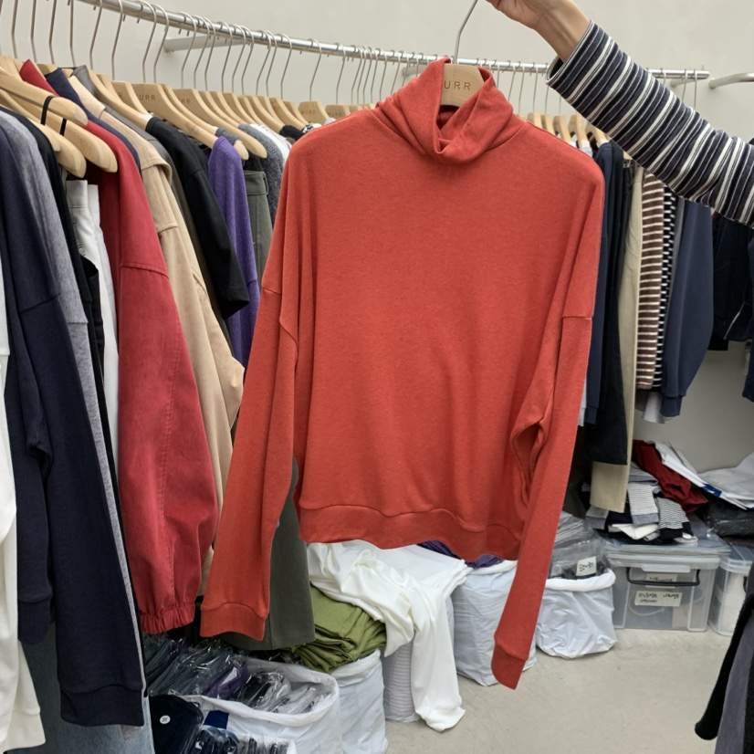 MURR韓國直郵女士新品休閑熱賣人氣推薦時尚真品長袖T恤高領MURR長袖T恤