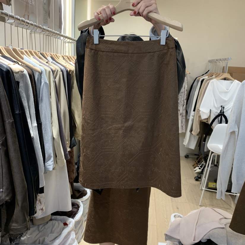 ARCHER東大門代購女士新品熱賣推薦時尚半身裙中短裙刺繡ARCHER半身裙/中短裙